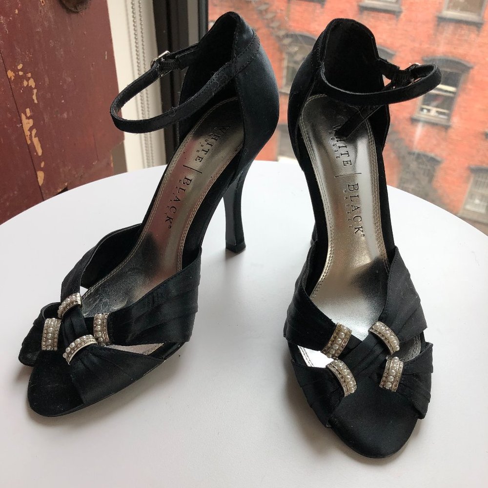 White House Black Market Ankle Strap Heels 7.5